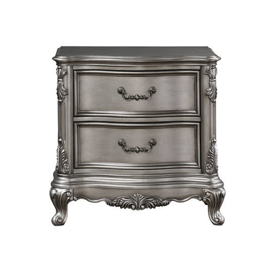Ariadne - Nightstand - Antique Silver - The Sleep Loft - Online Mattress Showroom NYC