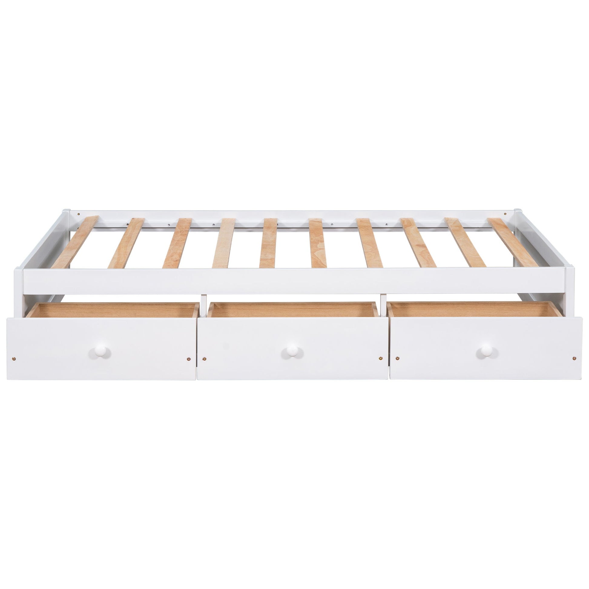 Twin Size Platform Storage Bed With 3 Drawers - White - The Sleep Loft - Online Mattress Showroom NYC