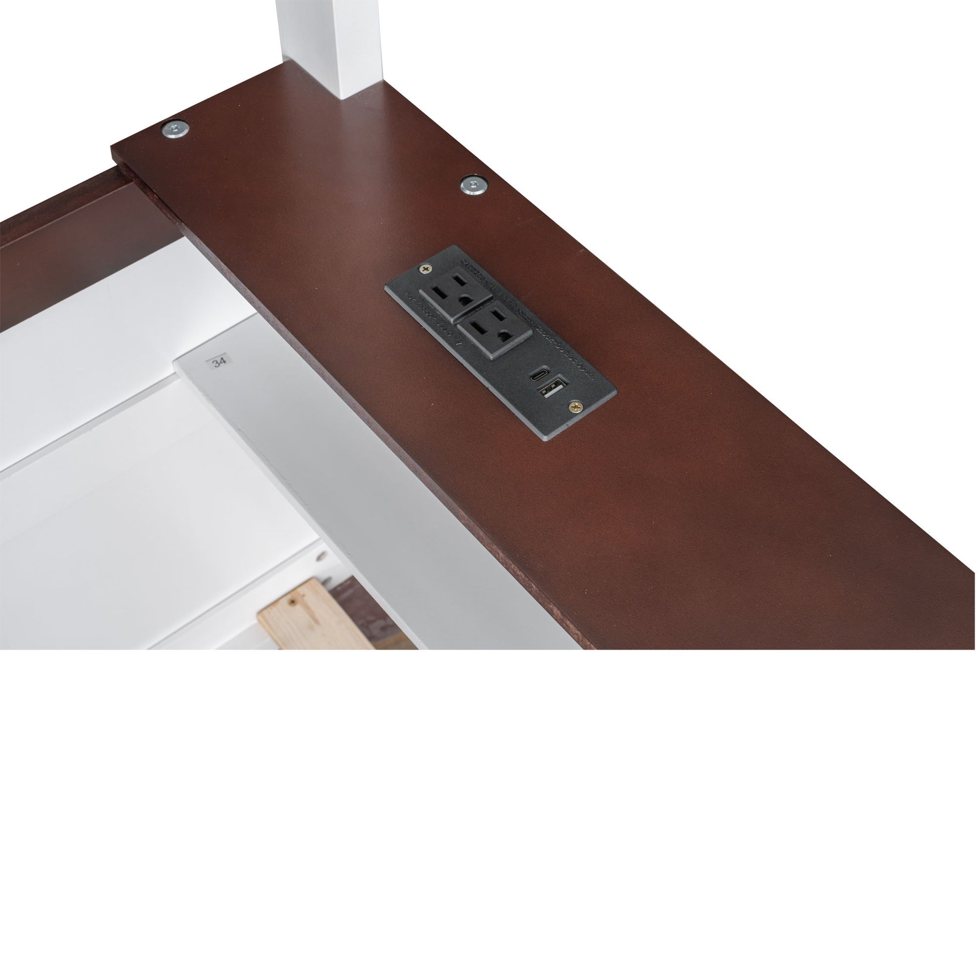 Bunk Bed With Built In Shelves, Storage Box, LED Light And USB Charging Station - The Sleep Loft - Online Mattress Showroom NYC