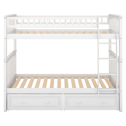 Twin Over Twin Bunk Bed With Drawers, Convertible Beds - The Sleep Loft - Online Mattress Showroom NYC