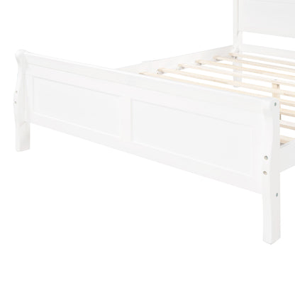 Platform Bed Frame Mattress Foundation Sleigh Bed With Headboard / Footboard / Wood Slat Suppor - The Sleep Loft - Online Mattress Showroom NYC