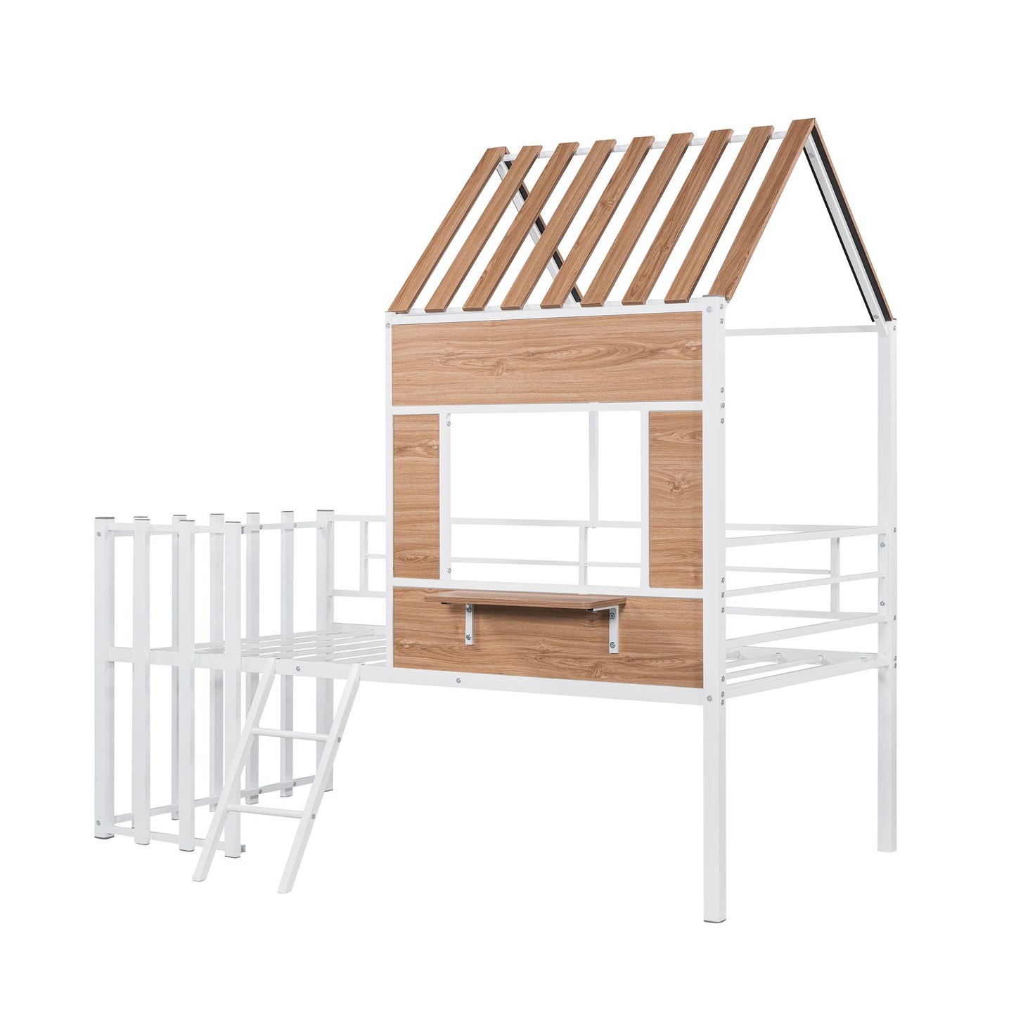 Loft Bed With Roof, Window, Guardrail, Ladder - The Sleep Loft - Online Mattress Showroom NYC