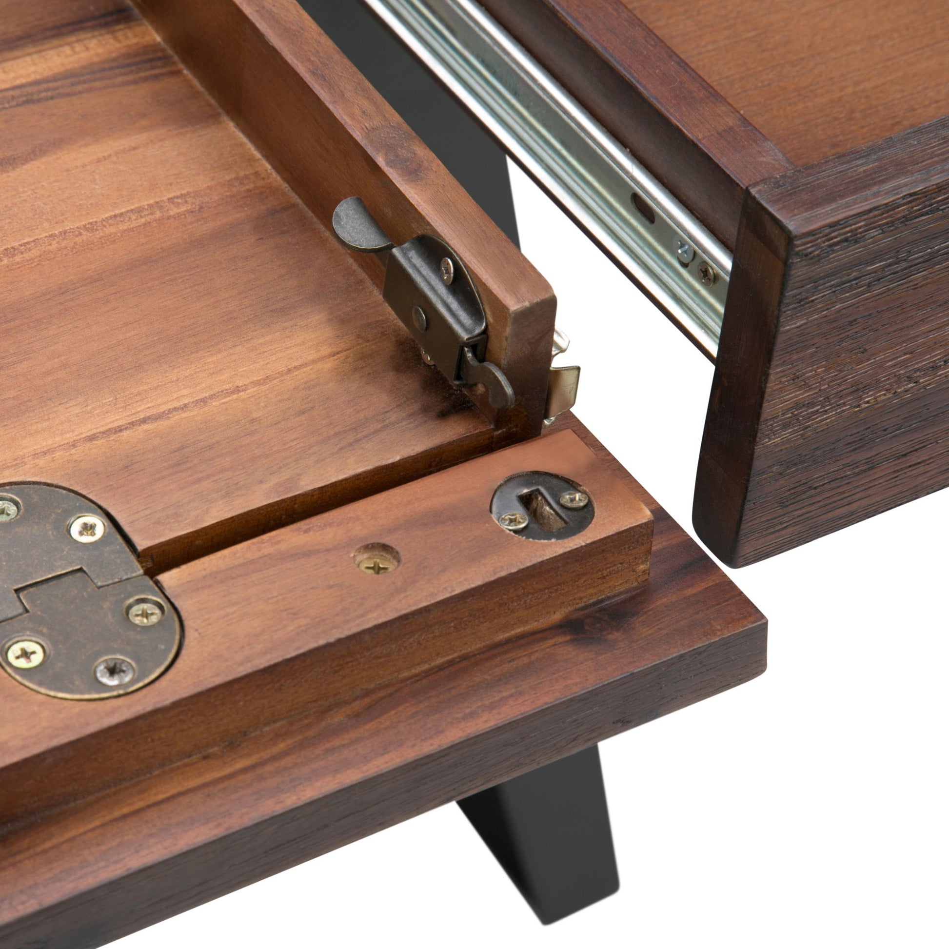 Lowry - Desk - Distressed Charcoal Brown - The Sleep Loft - Online Mattress Showroom NYC