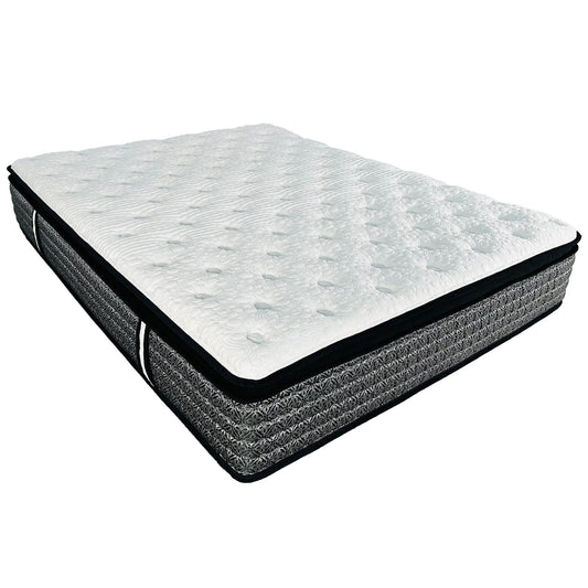 Premium 14" Queen Size Hybrid Mattress In A Box Plush Gel Memory Foam Top With Cooling Technology - Gray / White - The Sleep Loft - Online Mattress Showroom NYC
