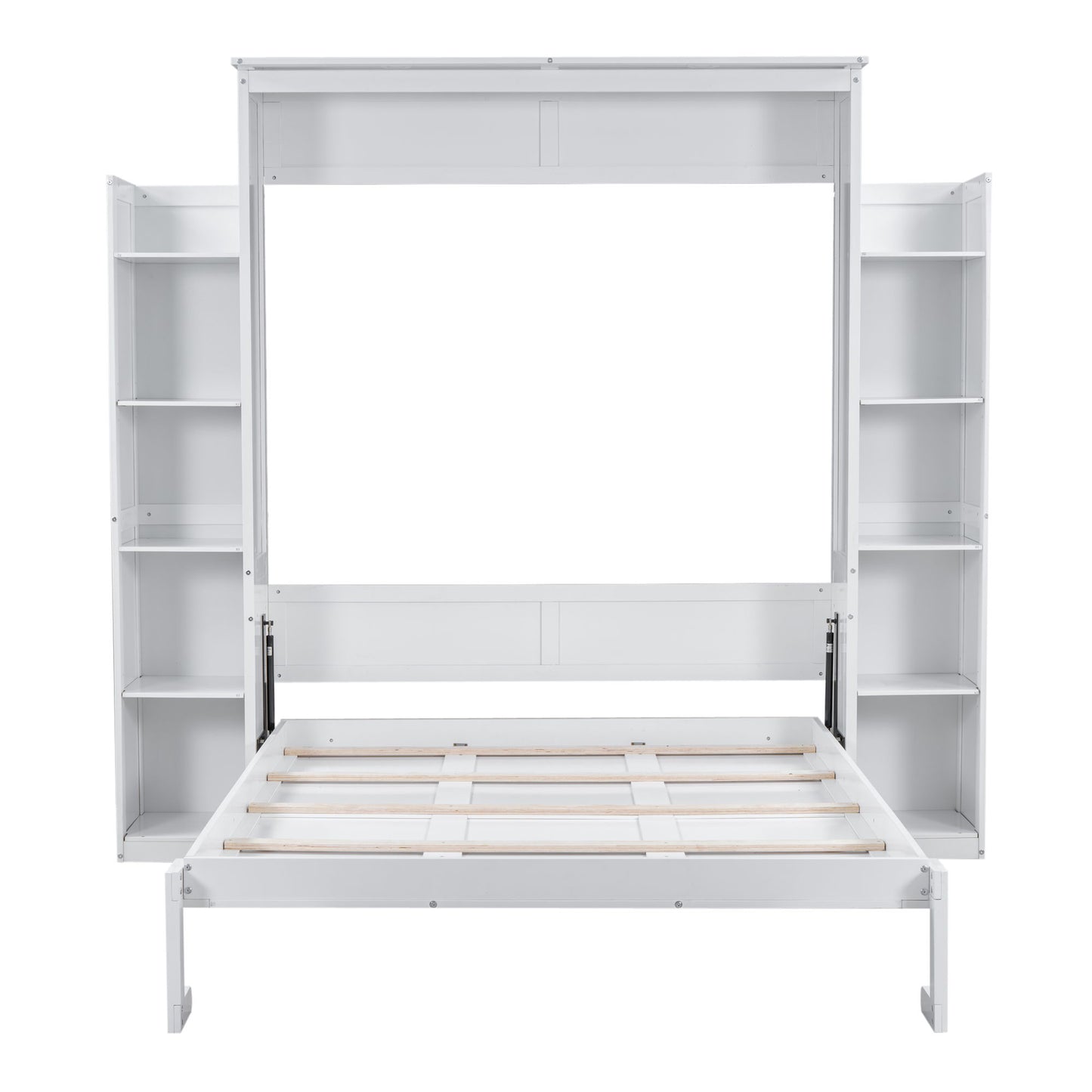 Wall Murphy Bed With Shelves And LED Lights - The Sleep Loft - Online Mattress Showroom NYC