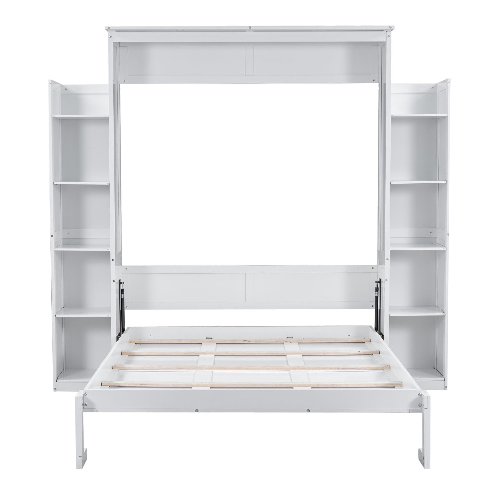 Wall Murphy Bed With Shelves And LED Lights - The Sleep Loft - Online Mattress Showroom NYC