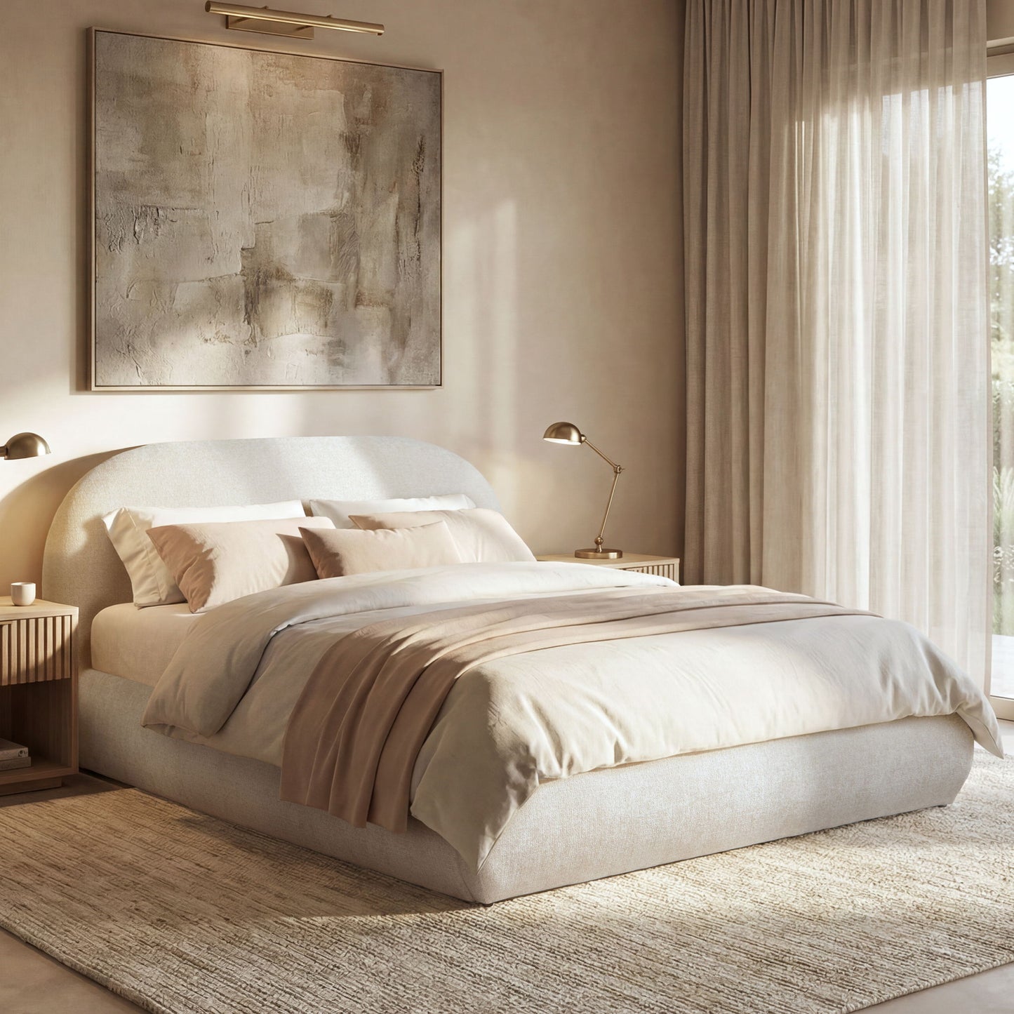 Archie Puffy Grounded - Upholstered Platform Bed - The Sleep Loft - Online Mattress Showroom NYC