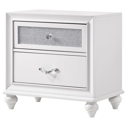Barzini - 2 Drawer Nightstand Storage - White - The Sleep Loft - Online Mattress Showroom NYC