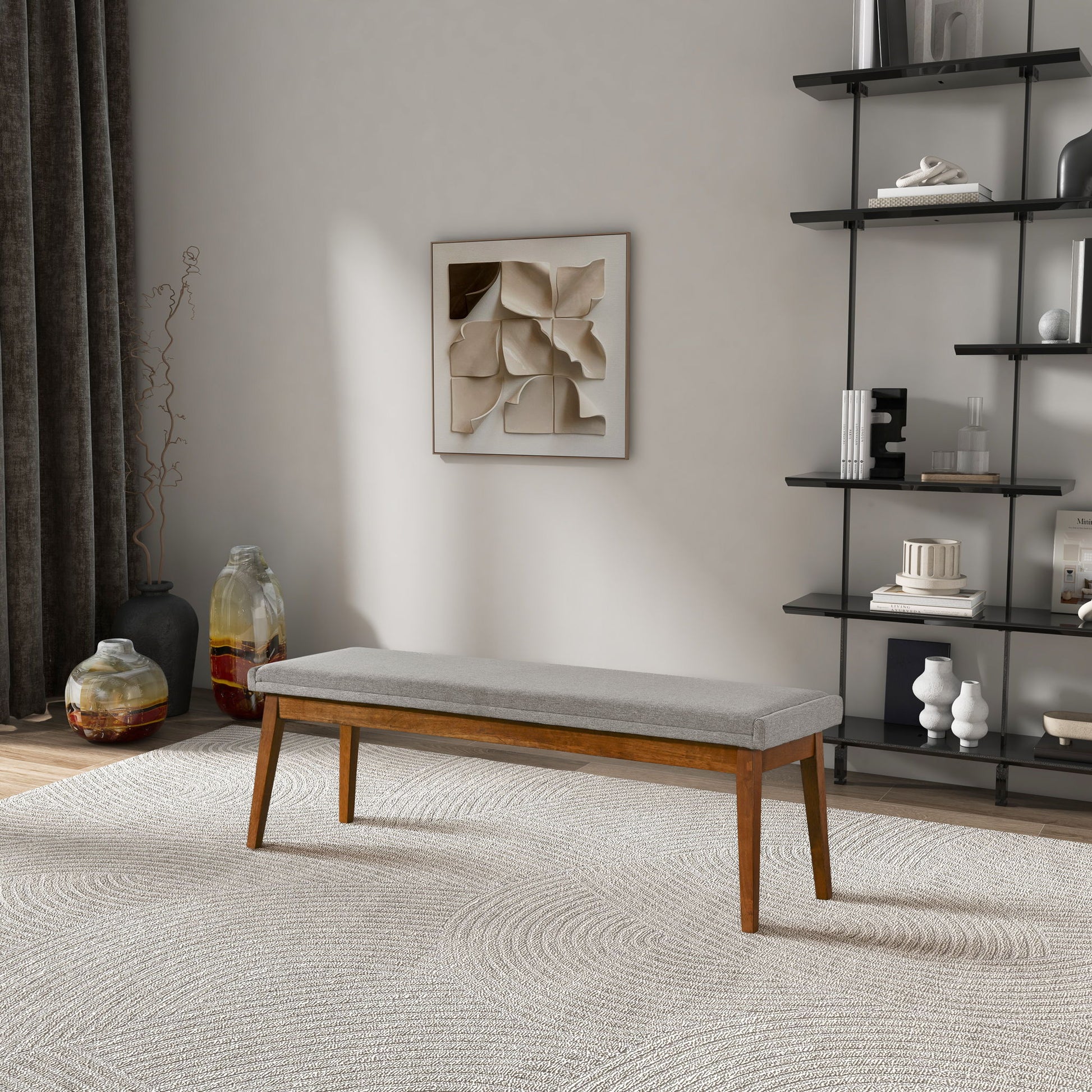 Warren - Bench - Ash Gray - The Sleep Loft - Online Mattress Showroom NYC