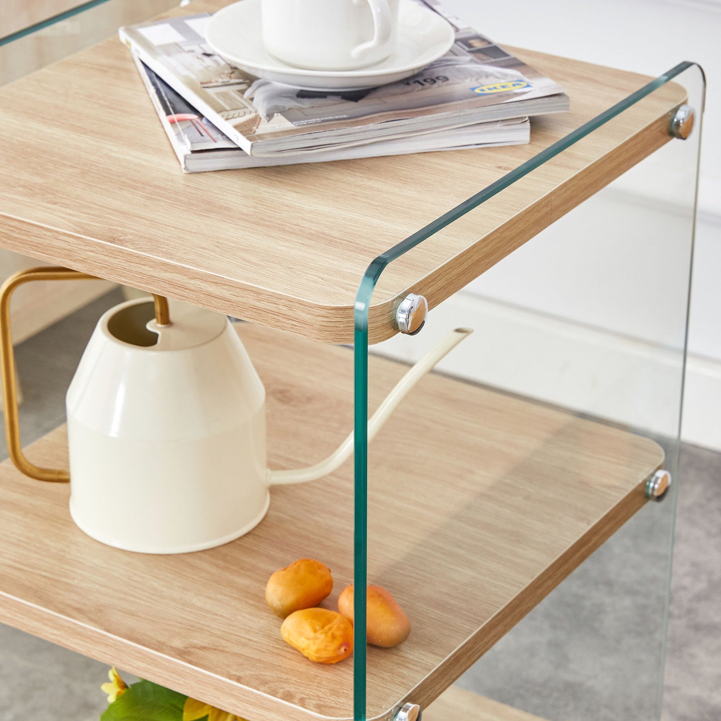 Modern 3 Layer Bedside Cabinet With Storage Function - The Sleep Loft - Online Mattress Showroom NYC