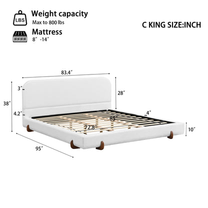 Elegant Upholstered Bed Frame - The Sleep Loft - Online Mattress Showroom NYC