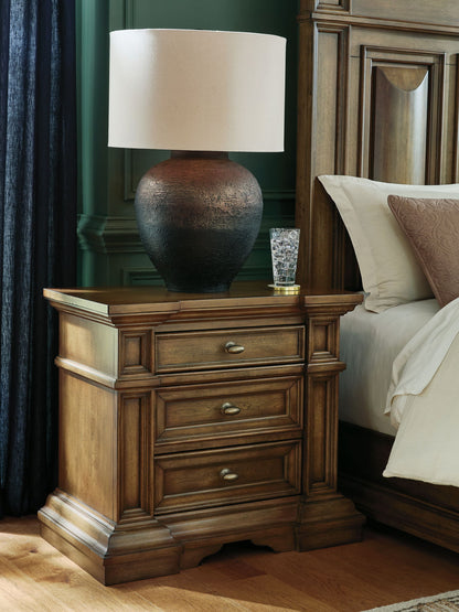 Frantanna - Three Drawer Night Stand - Brown - The Sleep Loft - Online Mattress Showroom NYC