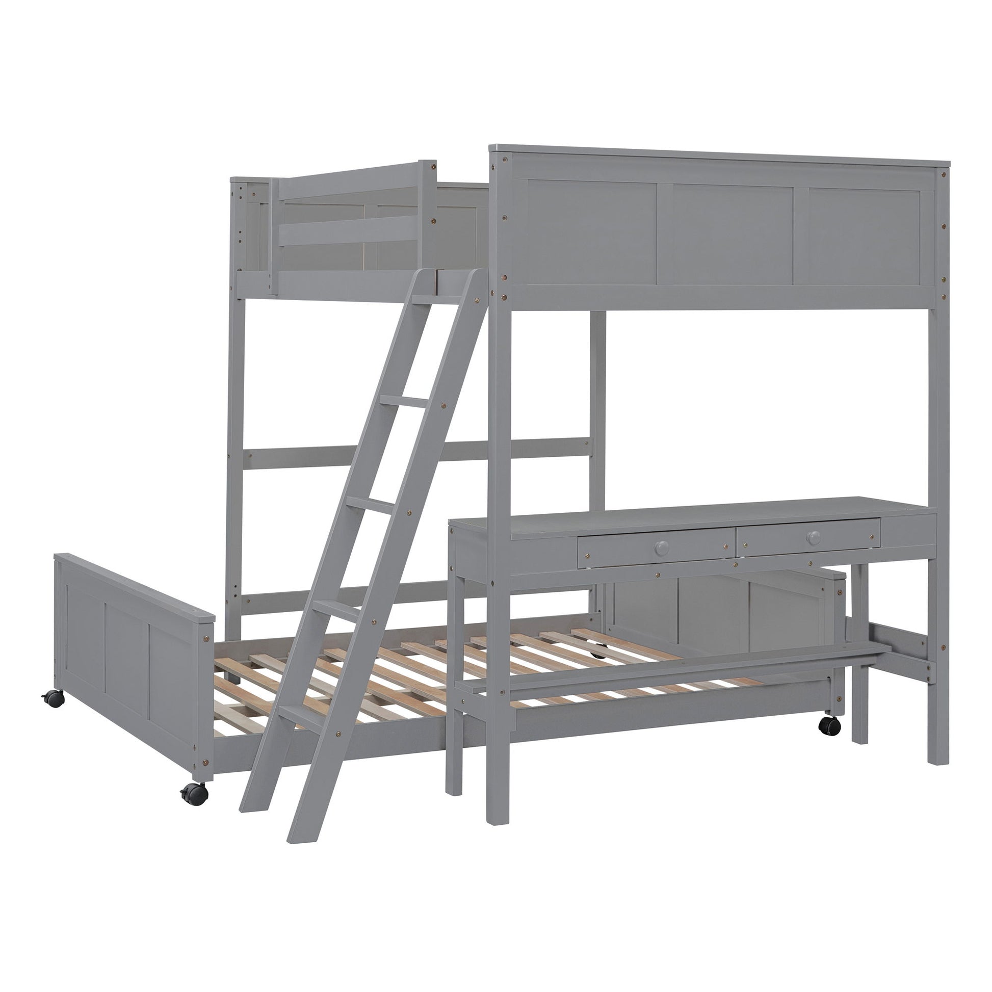 Full Over Full Bunk Bed With Desk - The Sleep Loft - Online Mattress Showroom NYC