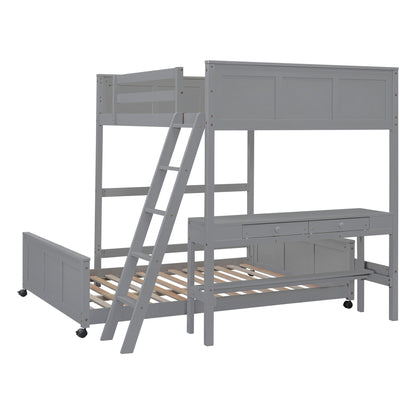 Full Over Full Bunk Bed With Desk - The Sleep Loft - Online Mattress Showroom NYC