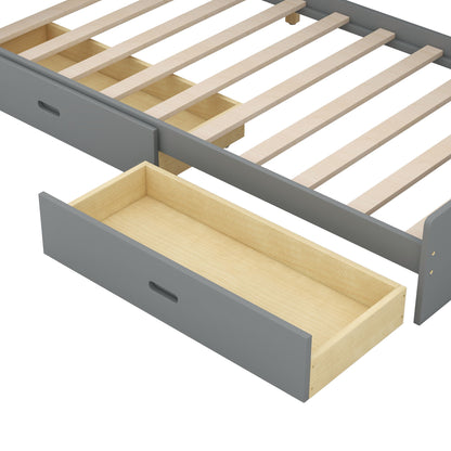 Platform Bed With Storage Headboard, Shelves And 2 Drawers - The Sleep Loft - Online Mattress Showroom NYC