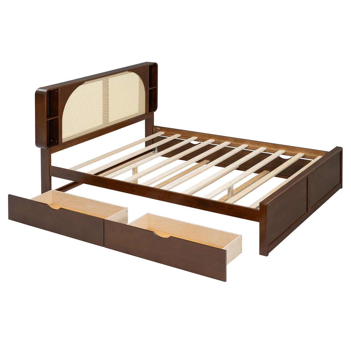 Headboard Bed With 2 Drawers And Trundle - The Sleep Loft - Online Mattress Showroom NYC