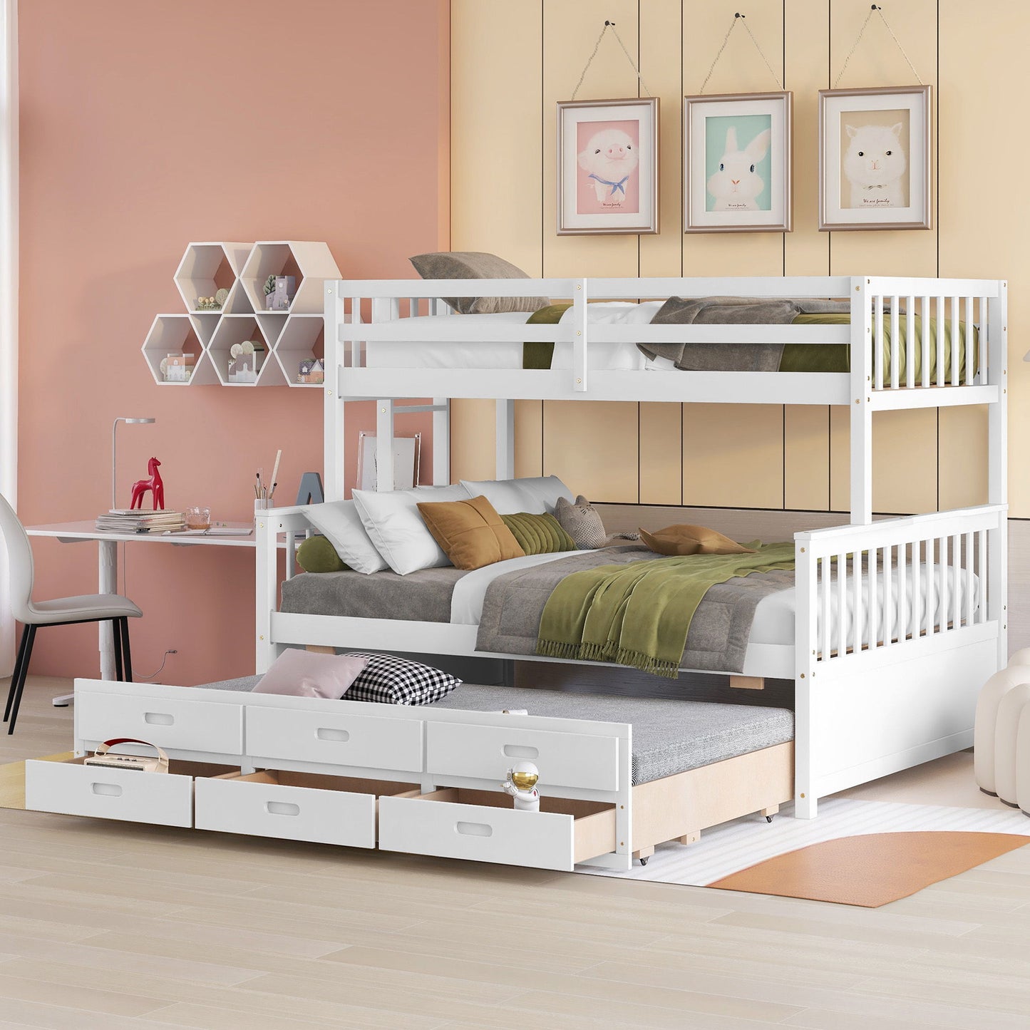 Bunk Bed With Twin Size Trundle And Drawers - The Sleep Loft - Online Mattress Showroom NYC