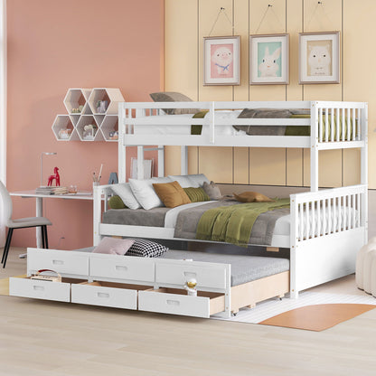 Bunk Bed With Twin Size Trundle And Drawers - The Sleep Loft - Online Mattress Showroom NYC