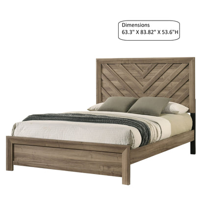 Modern Chevron Patterned Headboard Bed - The Sleep Loft - Online Mattress Showroom NYC