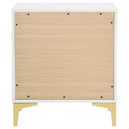 Karena - 2 Drawer Rectangular Nightstand - White - The Sleep Loft - Online Mattress Showroom NYC