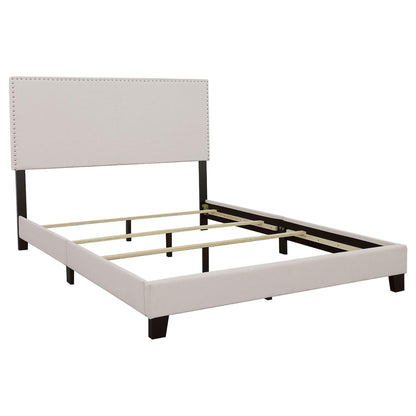 Ivory - Bed With Nailhead Trim - The Sleep Loft - Online Mattress Showroom NYC