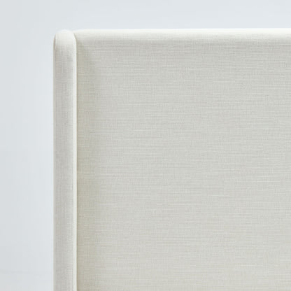 Carmen - Full Size Upholstered Wingback Bed - Ivory - The Sleep Loft - Online Mattress Showroom NYC