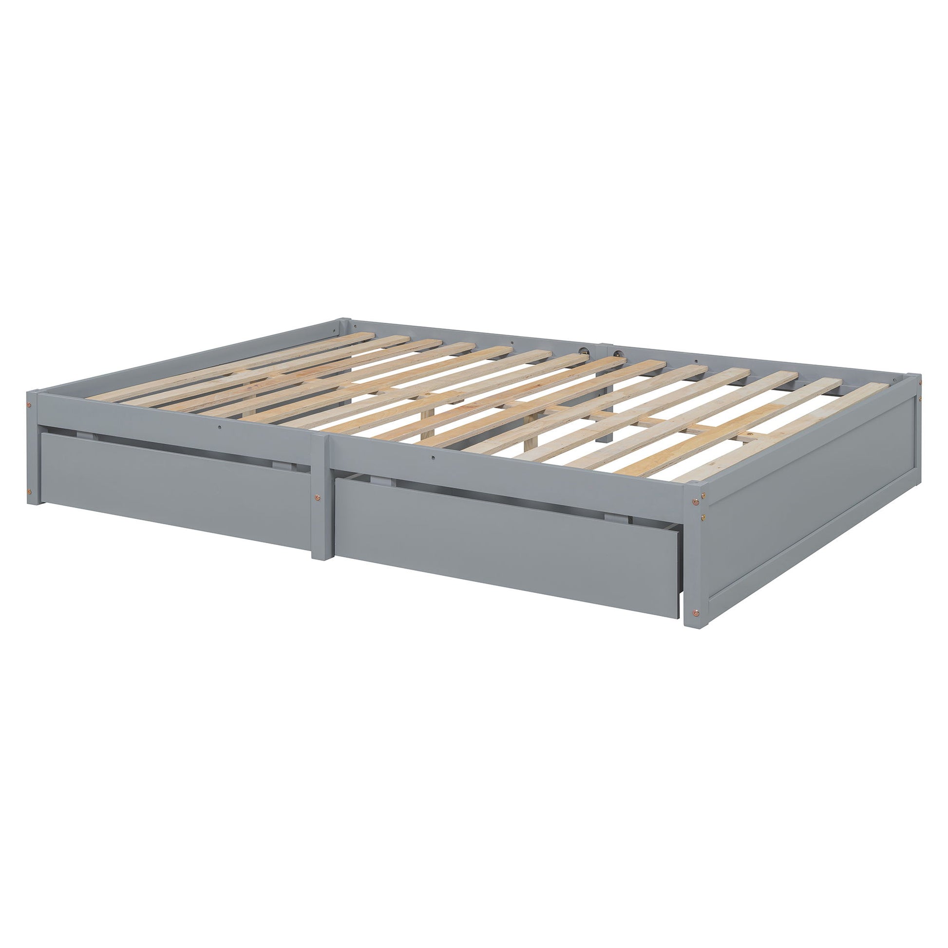 Daybed With Fence Guardrails And 2 Drawers, Split Into Independent Floor Bed & Daybed - The Sleep Loft - Online Mattress Showroom NYC