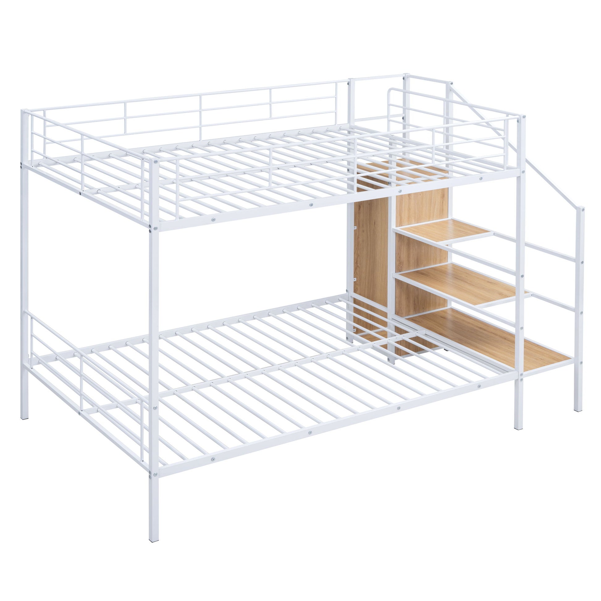 Bunk Bed With Lateral Storage Ladder And Wardrobe - The Sleep Loft - Online Mattress Showroom NYC