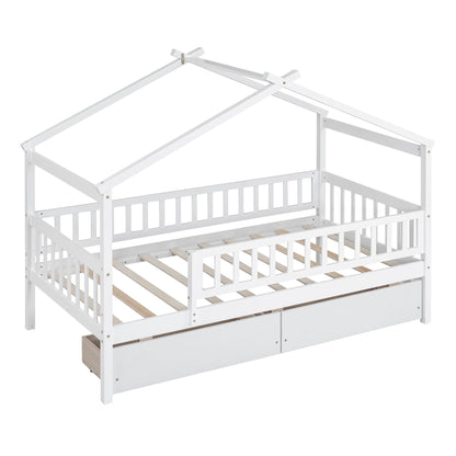 House Bed With 2 Drawers - The Sleep Loft - Online Mattress Showroom NYC