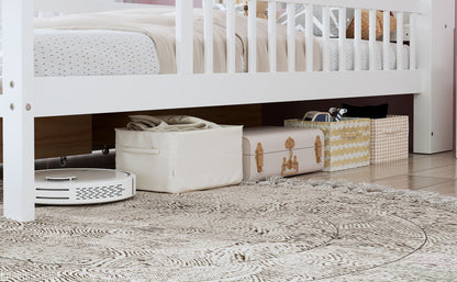 Bed With Headboard Storage Rack, 2 Under Bed Drawers, 3 Side Guardrails For Safety - The Sleep Loft - Online Mattress Showroom NYC