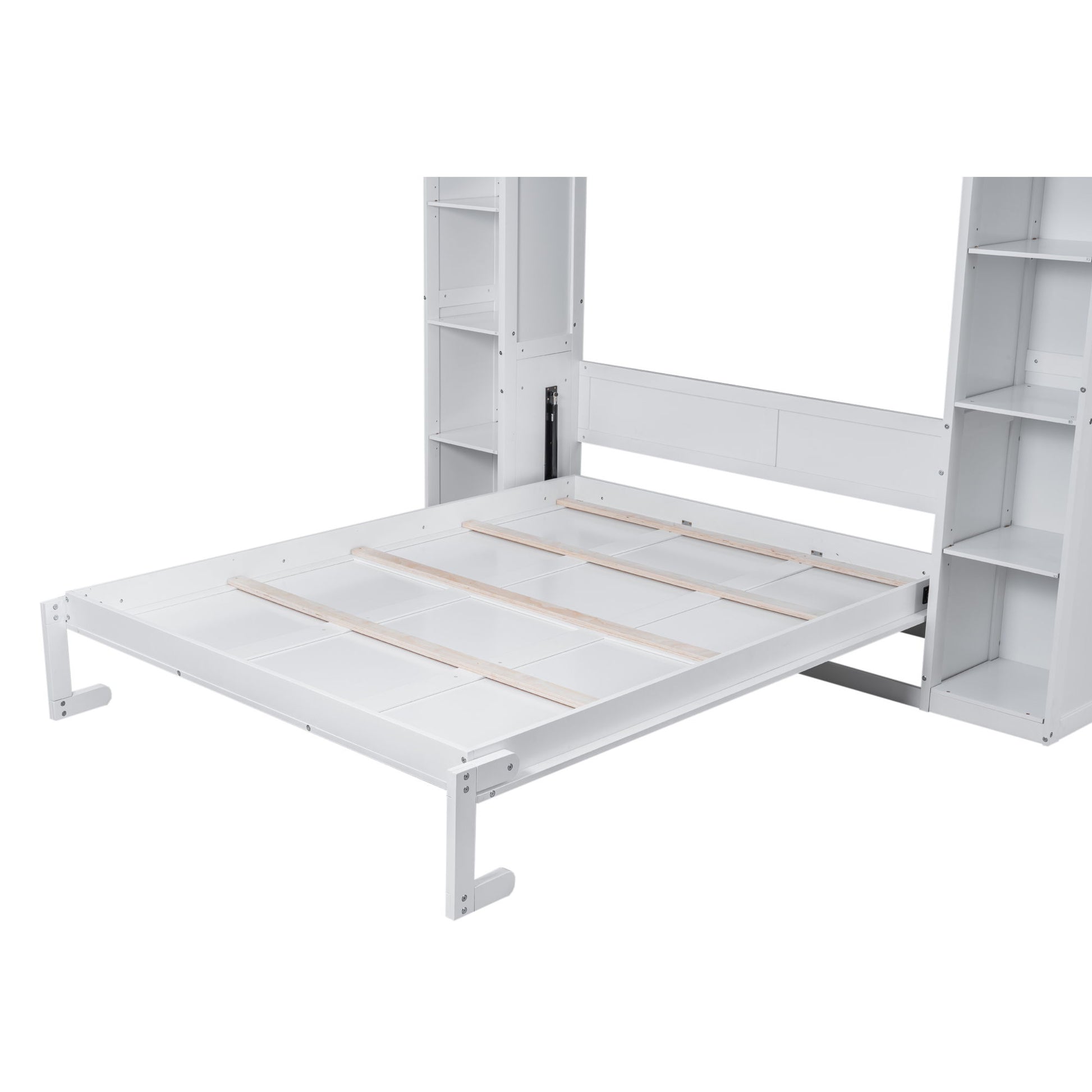Wall Murphy Bed With Shelves And LED Lights - The Sleep Loft - Online Mattress Showroom NYC
