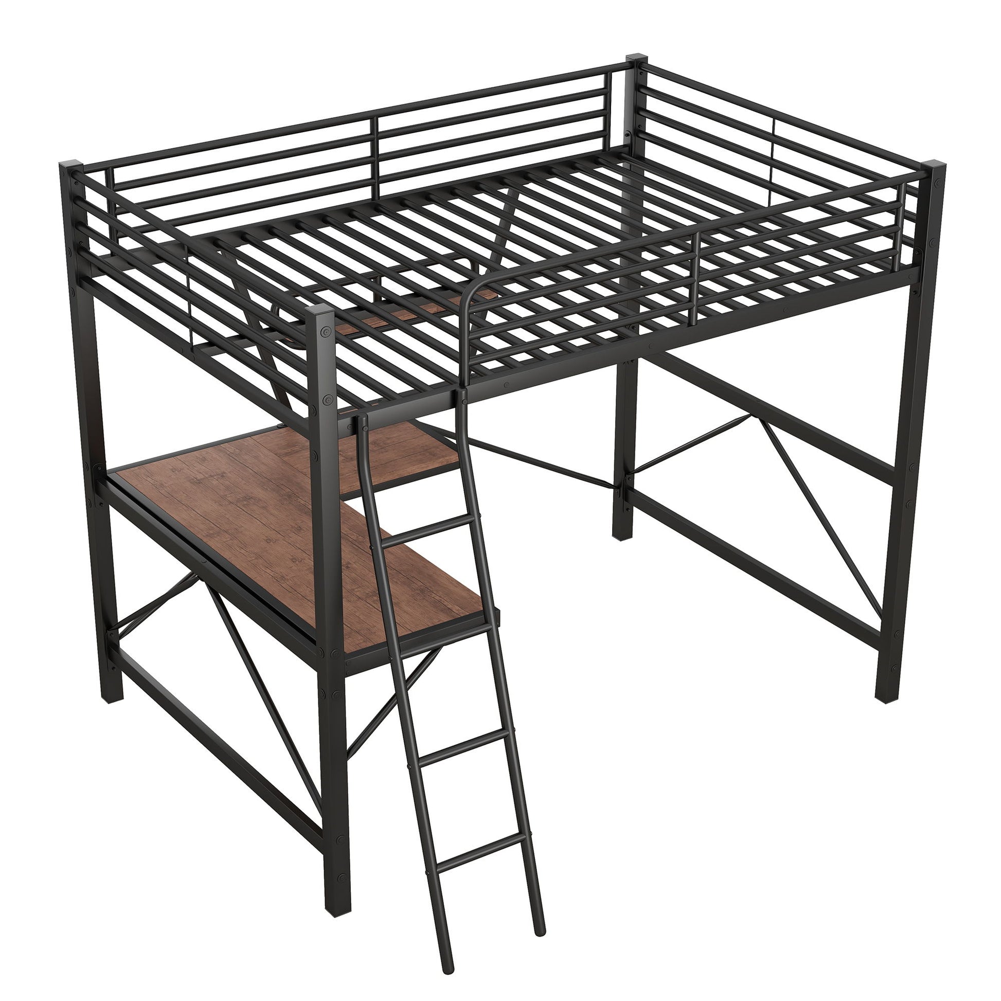 Loft Bed With Desk And Shelf, Modern Design - The Sleep Loft - Online Mattress Showroom NYC