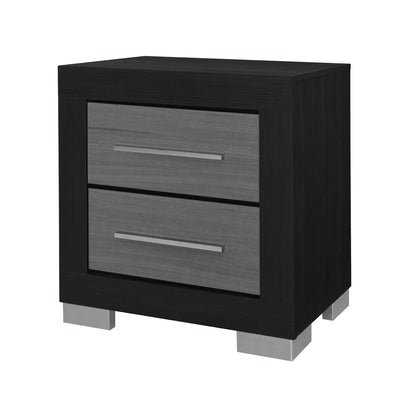 Elsa - 2 Toned Nightstand With Bar Handle And Spacious Drawers - The Sleep Loft - Online Mattress Showroom NYC
