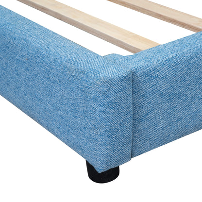 Modern Upholstered Platform Bed With USB Ports And LED Belt - The Sleep Loft - Online Mattress Showroom NYC