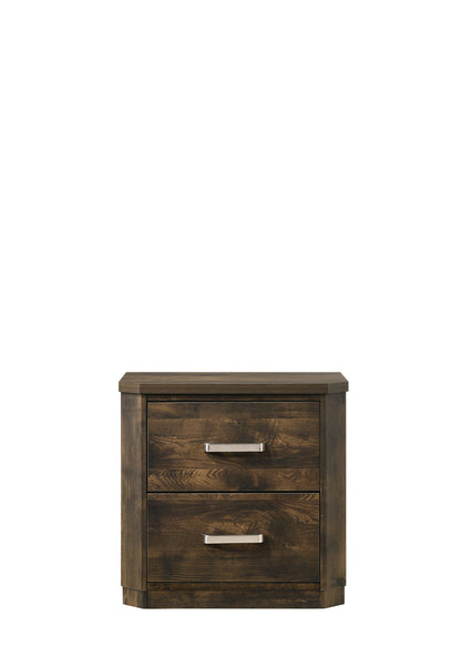 Elettra - Rustic Nightstand - Walnut - The Sleep Loft - Online Mattress Showroom NYC
