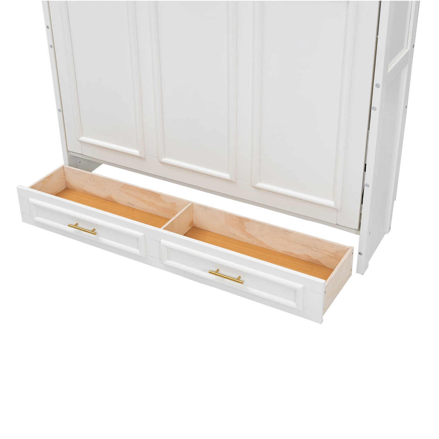 Full Size Murphy Bed With 2 Drawers - Beige - The Sleep Loft - Online Mattress Showroom NYC