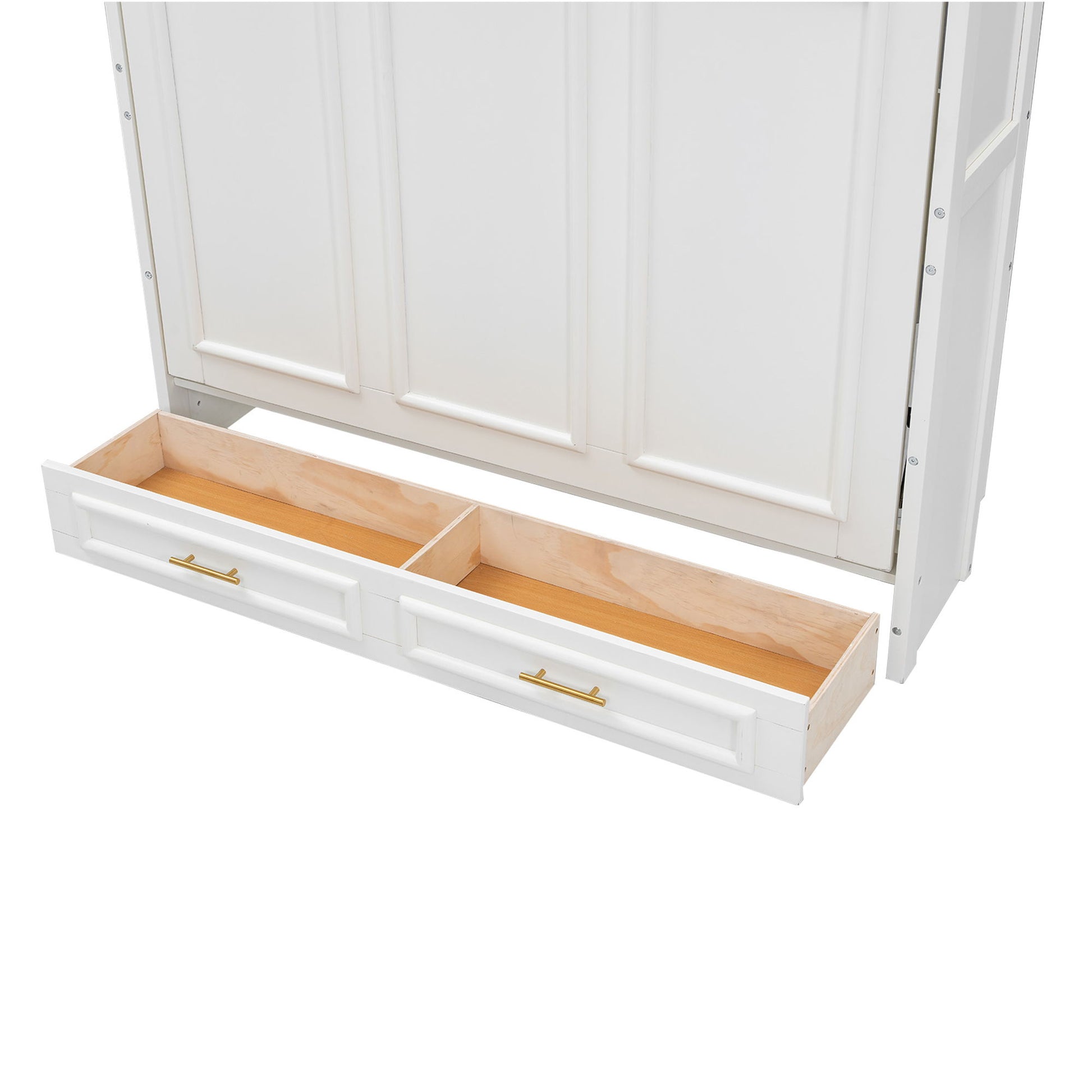 Full Size Murphy Bed With 2 Drawers - Beige - The Sleep Loft - Online Mattress Showroom NYC