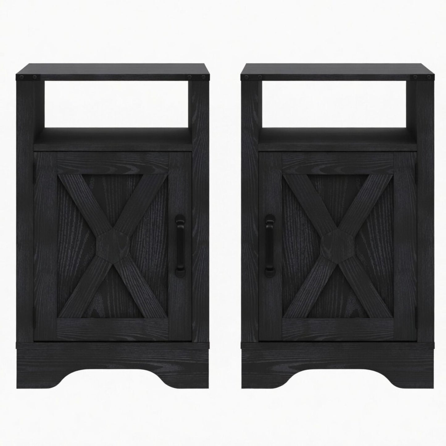 Farmhouse Nightstand, Charging Station & Storage