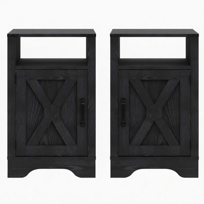 Farmhouse Nightstand, Charging Station & Storage