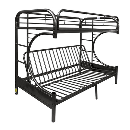 Eclipse - Twin Long Queen Futon Bunk Bed - Black - The Sleep Loft - Online Mattress Showroom NYC