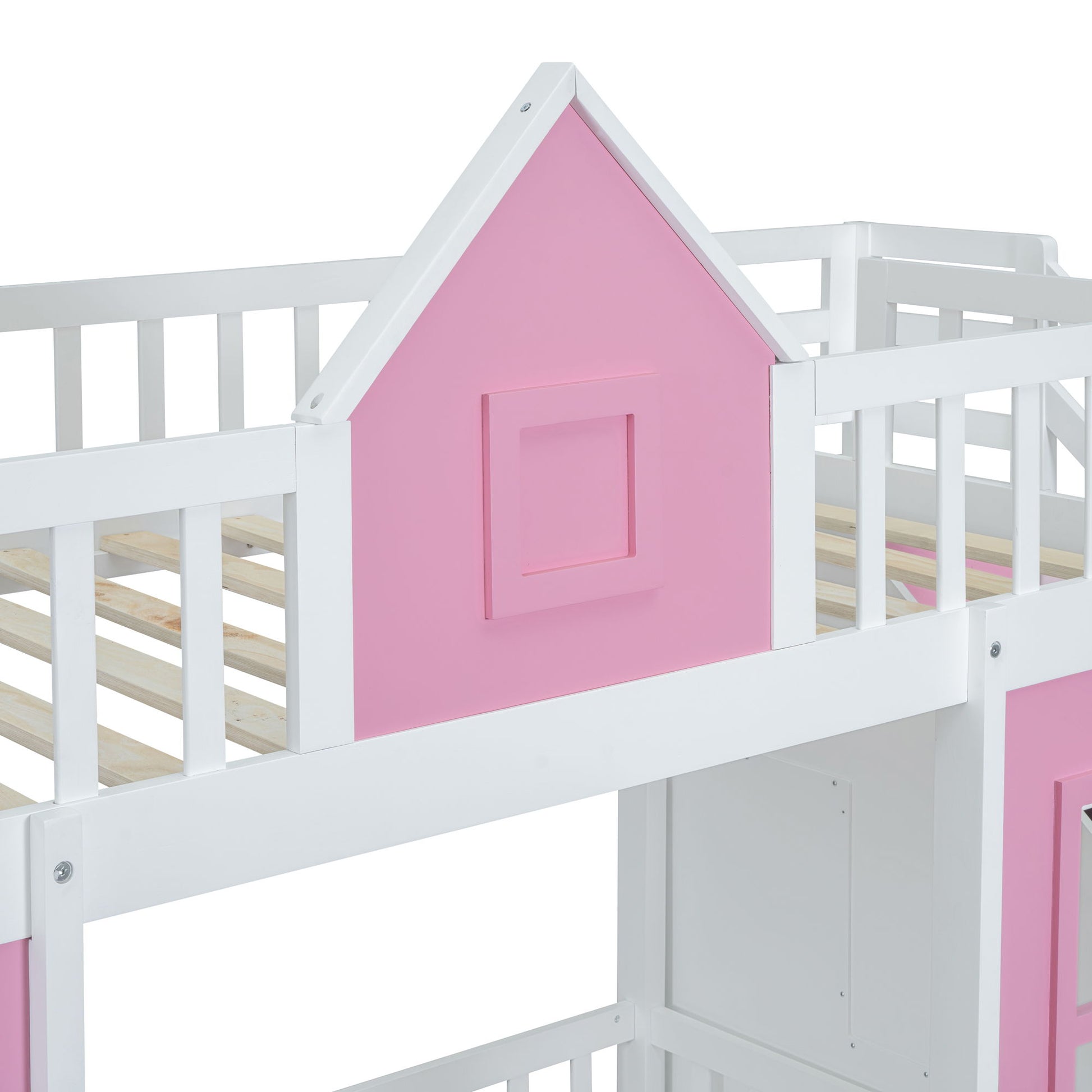 Twin Over Twin Bunk Bed With Changeable Table, Bunk Bed Turn Into Upper Bed And Down Desk - The Sleep Loft - Online Mattress Showroom NYC