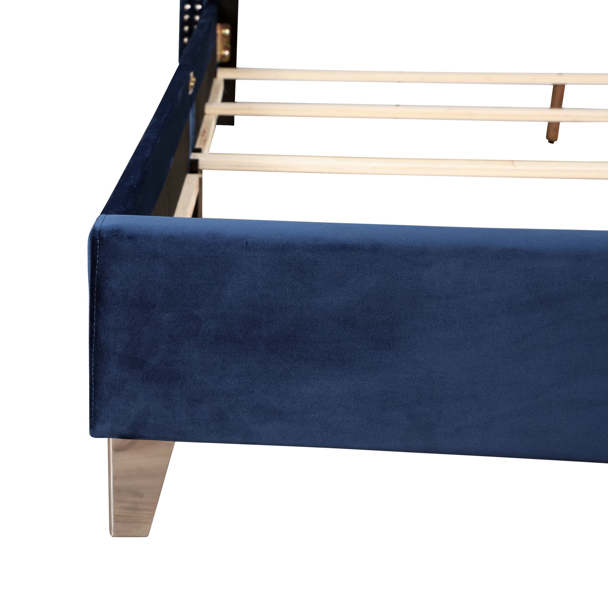 Upholstered Nailhead Trim Chic Bed - The Sleep Loft - Online Mattress Showroom NYC