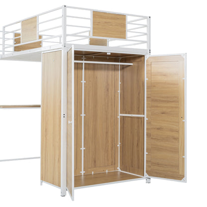 Loft Bed With L Shape Desk And Wardrobe - The Sleep Loft - Online Mattress Showroom NYC
