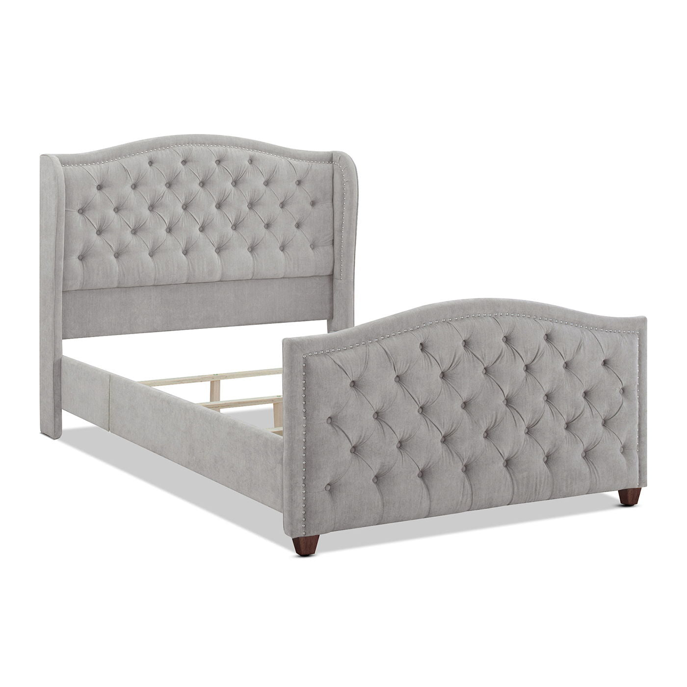 Marcella - Upholstered Shelter Headboard Bed Set - The Sleep Loft - Online Mattress Showroom NYC