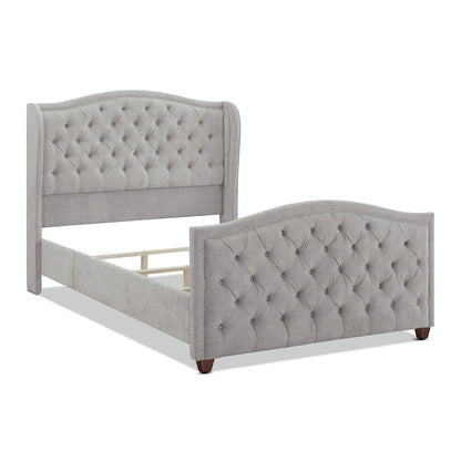 Marcella - Upholstered Shelter Headboard Bed Set - The Sleep Loft - Online Mattress Showroom NYC