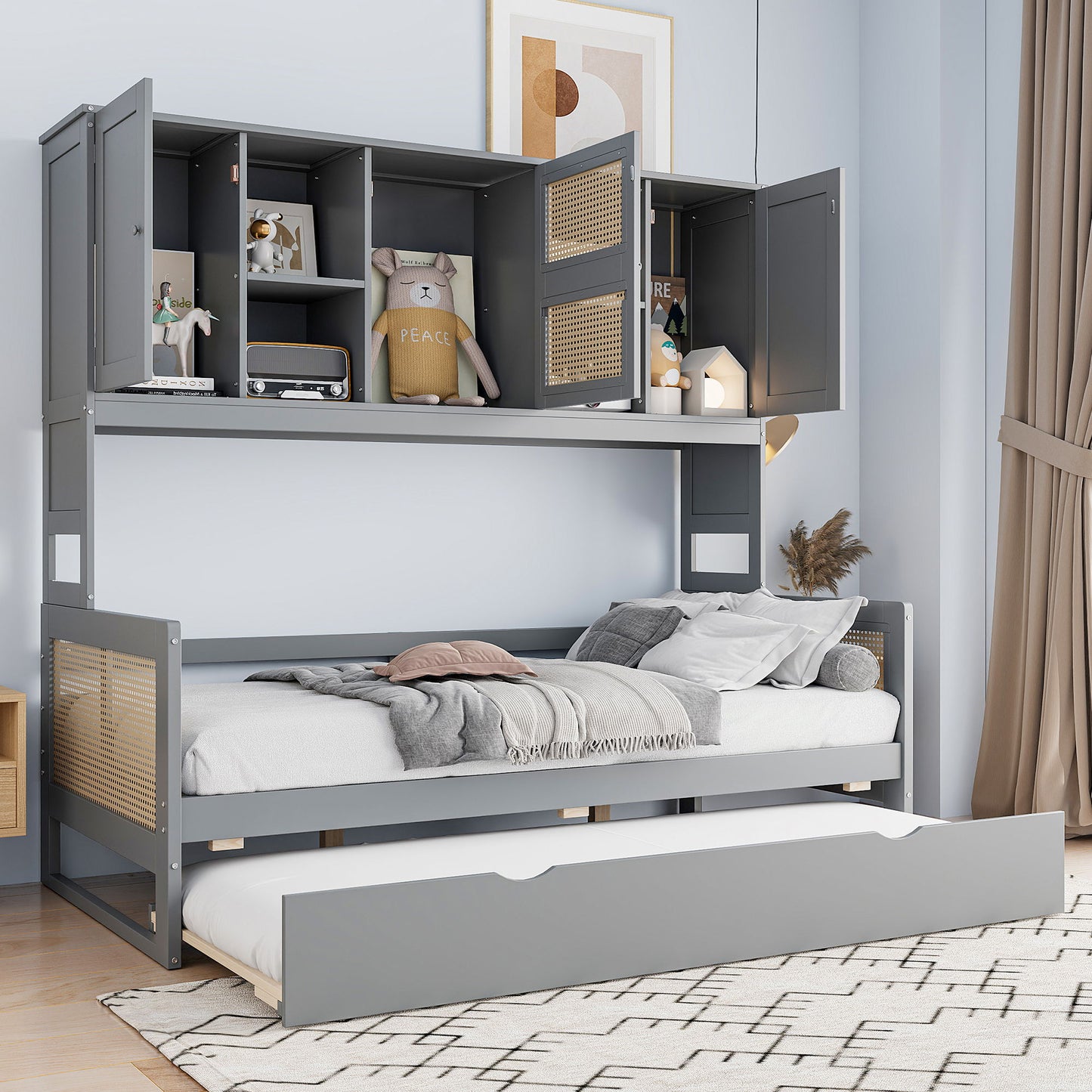 Daybed And All In One Cabinet And Shelf - The Sleep Loft - Online Mattress Showroom NYC