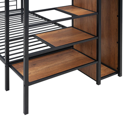 Bunk Bed With Lateral Storage Ladder And Wardrobe - The Sleep Loft - Online Mattress Showroom NYC
