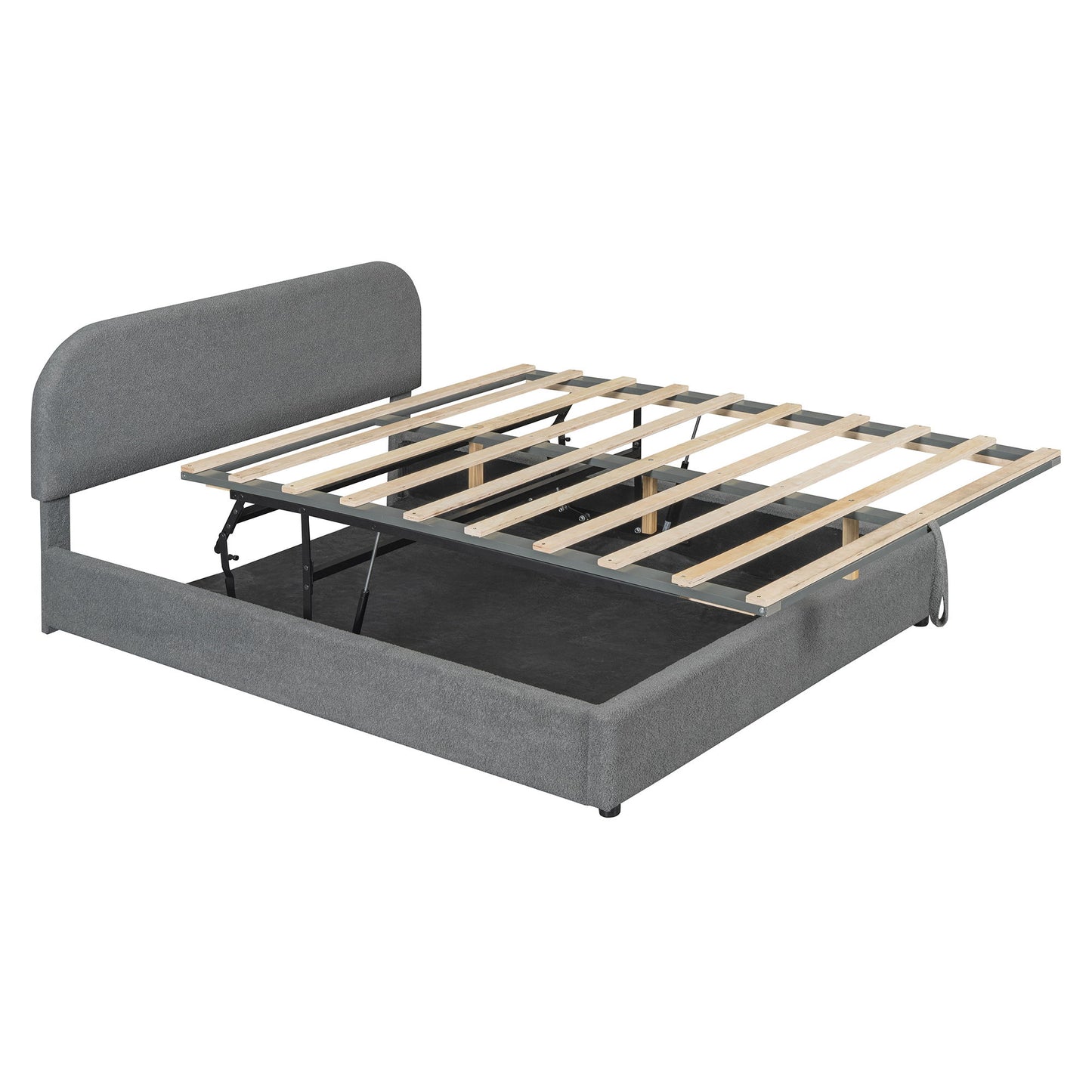 Upholstered Platform Bed With Hydraulic Storage System - The Sleep Loft - Online Mattress Showroom NYC