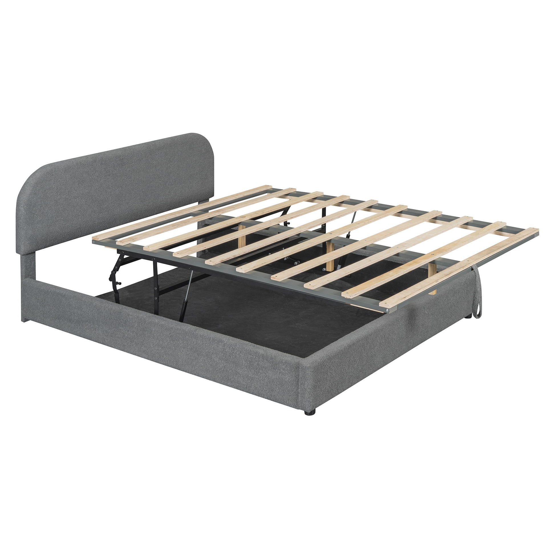 Upholstered Platform Bed With Hydraulic Storage System - The Sleep Loft - Online Mattress Showroom NYC