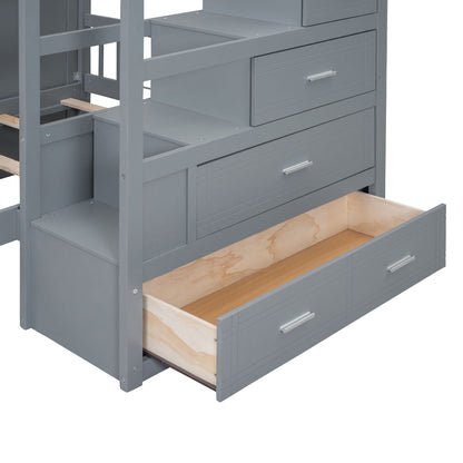 Bunk Bed With Wardrobe, Drawers - The Sleep Loft - Online Mattress Showroom NYC